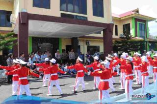 Polres Batu Bara Gelar "Polantas Menyapa", Latih Baris Berbaris Polisi Cilik untuk Tanamkan Disiplin Lalu Lintas Sejak Dini